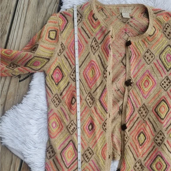 Crocheted Knit Bead Sigrid olsen Sport Cardigan - Picture 12 of 14